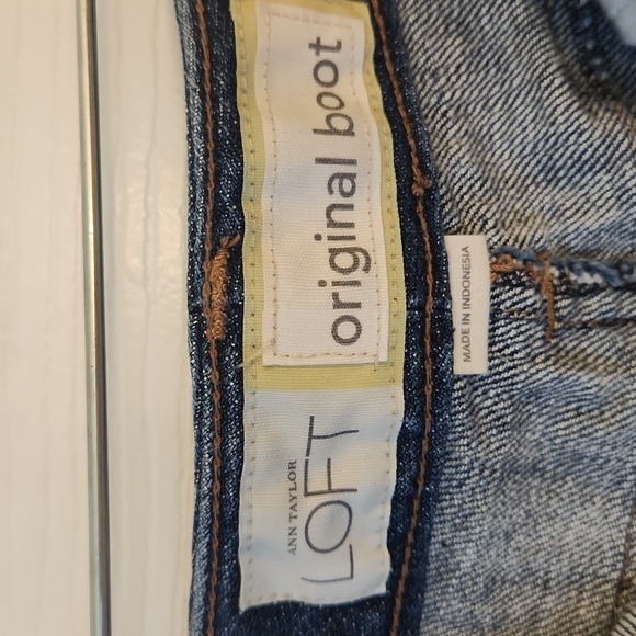 Ann Taylor Loft Women's Originl Boot Dark Blue Wash Jeans Size 2 Petite - Picture 8 of 12
